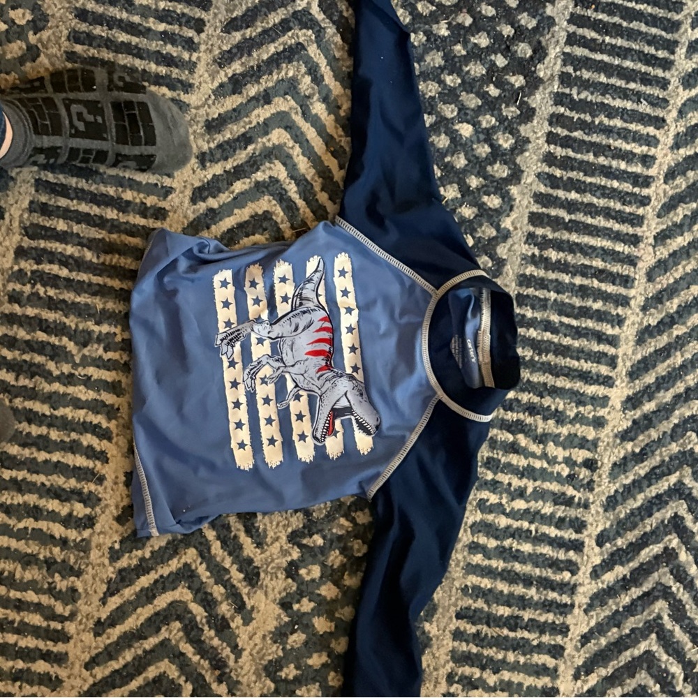 Carter's Navy Rash Guard with Shark Design